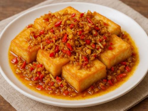 Cách làm đậu hũ chiên sốt sả, ớt thơm ngon cả nhà mê tít